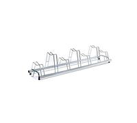 Andrys Rastrelliera Biciclette 7 Posti - Porta Bici da Terra per Interni ed Esterni - Posteggio Alto e Basso per Bici con Freni a Disco - Acciaio Zincato a Freddo (Argento)