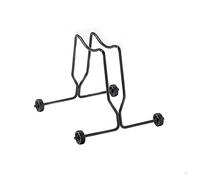 ANDRYS - Rastrelliera Porta Bici 1 Posto, con Ruote Fisse, anche per Bici con Freno a Disco, in Acciaio, Colore Nero, 35 x 35 x 30 cm