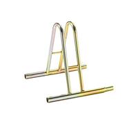 ANDRYS - Rastrelliera Porta Biciclette a Terra da Esterni e Interni 1 Posto, Modulabile, con Confica per Collegare i Porta Biciclette, Zincato, Colore Tropical Oro, 35 x 35 x 37 cm