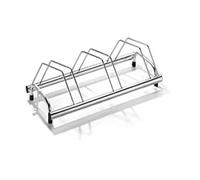 ANDRYS - Rastrelliera Porta Biciclette a Terra Inclinato, Senza Tappi, Zincato a Freddo, Inclinazione 30°, Colore Argento, 100 x 42 x 40 cm, 3 Posti
