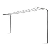 ANDRYS Stendi Biancheria Esterno - Staffe per Stendere i Panni Esterno con Pali Tondi da Cementare - Acciaio Zincato a Freddo - Altezza 220cm - Fili NON Inclusi