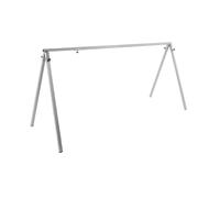 ANDRYS Supporto Bici da Terra fino a 8 Biciclette - Lunghezza Regolabile da 180 a 300 cm - Espositore Porta Bici da Terra - Acciaio Verniciato (Grigio)