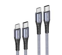 ANDTOBO Cavo da USB-C a Micro USB 2.0 [0,5 m + 3 metri], trasferimento dati 480 Mbit/s, potenza di ricarica 3 A/15 W, con nylon intrecciato da USB-C a Micro USB, per controller di gioco, vecchi