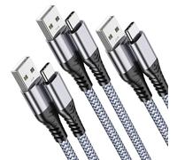 ANDTOBO Cavo USB A a USB C 3.1A, [3Pezzi/0,3+1+2m] Cavo USB Type C Ricarica Rapida Cordone di Ricarica Intrecciato Per iPhone 16/15 Plus Pro Max, Samsung S21 S22 S23+ S23 Ultra S20 S10 S9, Pixel 7
