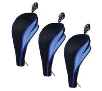 Andux Coperture ibride della testa del club di golf della chiusura della cerniera con il numero del quadrante 3pcs/set MT/HY20 (blu)
