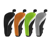 Andux Mesh Golf Hybrid Club testa copre con quadrante No. Tag 4 Pz Nero + Arancione + Verde + Grigio