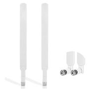 Andven Omnidirezionale antenna RP-SMA 10dBi network antenna - WLAN Wifi segnale Amplificatore omnidirezionale indoor & outdoor (Bianco 2-Pezzi)