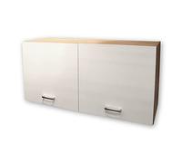 ANDY, eleganteo mobile pensile da cucina a 2 ante in simil rovere Sonoma, bianco opaco, pensile da cucina molto capiente con ampio spazio interno, 100 x 50 x 31 cm (L x A x P)