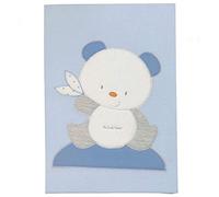 Andy & Helen 2/4470Cd03_C Coperta Culla Ricamata Cotone, Celeste