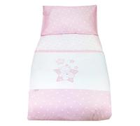 Andy & Helen 3/5012Ea D50 Piumone Letto Sfoderabile Ricamato 140x110 cm + Federa, Rosa