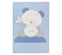 Andy & Helen 3/507Cd03_C Coperta Letto Ricamata Pile, Celeste