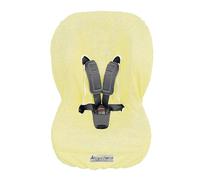 Andy & Helen 9001 Copri Seggiolino Auto Spugna di Cotone 100% Copriseduta Universale, Antiallergico per Bambino e Neonato - Made in Italy (Giallo)