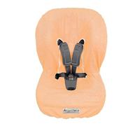 Andy & Helen 9001 Copri Seggiolone Auto Spugna di Cotone 100% Copriseduta Universale, Antiallergico per Bambino e Neonato - Made in Italy (Arancio)