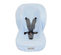 Andy & Helen 9001MAXI Copri Seggiolone Auto Spugna Maxi di Cotone 100% Copriseduta Universale, Antiallergico per Bambino e Neonato - Made in Italy (Cielo)