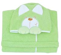 Andy & Helen 932XL Accappatoio Maniche Ricamato, Verde