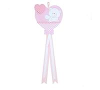 Fiocco Nascita Andy & Helen Orsetto Cuore Rosa