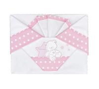 ANDY & HELEN Andy & Helen 3/400d50 Set 3 Pezzi Lenzuola Letto A Cancellino, Rosa