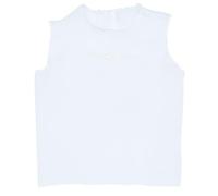 Andy & Helen® Camicino della Fortuna in Seta Senza Maniche; Bianco