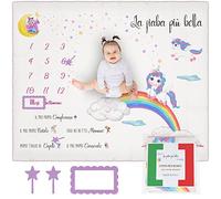 ANDY & HELEN Coperta Segna Mesi Neonato-Unicorno