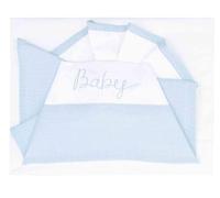 ANDY & HELEN® Lenzuolo Maxi Culla/co-sleeping. Set 3 pezzi: Lenzuolo sopra, Lenzuolo sotto con angoli e Federa, 100% Cotone, Cielo