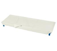 Andy & Helen - Sacco lenzuolo (sopra+sotto) per brandina asilo con angoli elasticizzati per una totale aderenza. Misure standard 65x140 cm in 100% cotone, Panna