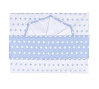 Andy & Helen - Set 3 pezzi Lenzuolo sopra + lenzuolo sotto + federa adatto a Letto MONTESSORI, misure materasso 70x140x12 cmCELESTE