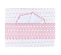 Andy & Helen Set 3 Pezzi Maxi Culla. Sopra + sotto con elastici per culle fianco letto + Federa tutto in Fantasia Stelle, ROSA