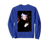 Andy Warhol a Studio 54 di George DuBose Felpa, Unisex per Adulti, Blu Reale, S
