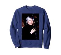 Andy Warhol a Studio 54 di George DuBose Felpa, Unisex per Adulti, Navy, L