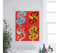 Andy Warhol 《Dollar Sign Series》 Dipinto ad Olio su Tela Poster Artistico Stampa Decorativa Immagine Decorazione da Parete Stampa su Tela 70x100cm Senza Cornice