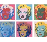 Andy Warhol - Marilyn Monroe x 6 Colour Faces - A3 poster