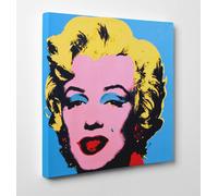 Andy Warhol Marilyn on blu ground Stampa su Tela Cotone Vernice Pennellate
