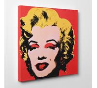Andy Warhol Marilyn on Red Ground Stampa su Tela Cotone Vernice Pennellate