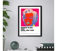 Andy Warhol - Monroe in Red - Quadro con stampa Pop Art - Cornice inclusa 40x30
