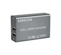 ANDYCINE UVC2H - Convertitore/adattatore da UVC a HDMI con alimentazione, compatibile con DJI Osmo Action 4/5 e Pocket 3, Insta360, USB a HDMI, per live streaming, webcam a TV/monitor/scheda di