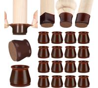 Aneaseit Feltrini per Sedie Rotondi Silicone - 5.08 cm x 16 pezzi Castagno -