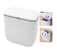 ANEELV Pattumiera per camper da cucina, bagno e campeggio, 10 litri, stile sospeso, adatta per Ducato, Hymer, Pilota e altri veicoli, design pieghevole, colore: bianco