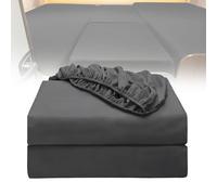 ANEELV Set di 4 lenzuola con angoli per camper con materasso centrale - Set di lenzuola per camper Volkswagen California / Mercedes-Benz Marco Polo/FIAT Ducato (grigio fumo)