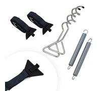 ANEELV Set di corde per tende da campeggio compatibili con la maggior parte delle marche Thule/Fiamma, cinghie nere rinforzate (nero)