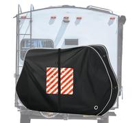 ANEELV Telo protettivo per bicicletta, resistente agli agenti atmosferici e protettivo, in tessuto Oxford 600D, adatto per 3 biciclette, portapacchi per roulotte o camper (Nero)