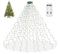 Aneeway Luci di Natale Multicolore, Luci Natalizie da Esterno e Interno, 16 Stringhe da 2M, 8 Modalità, Funzione di Memoria, Decorazione Natale per Albero e Giardino