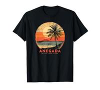 Anegada Isole Vergini Britanniche Spiaggia Estate Retro Vacanza Maglietta