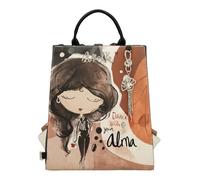 Anekke Zaino Quadrato Anima - Stile Moderno | Scomparti multipli e Tasche Posteriori - Misure: 25x28x8 cm - Accessori e Accessori Donna, Vari