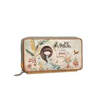 Anekke - Portafoglio da donna - Portafoglio grande per passaporto - Protezione RFID - Realizzata in ecopelle con chiusura a cerniera Amazonia - Accessori e accessori da donna - 23x12x3 cm
