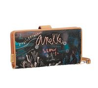Anekke Portafoglio da donna Portafoglio grande da donna Portafoglio in ecopelle con cerniera e linguetta Collezione Mediterranean Accessori e accessori da donna 18 x 10 x 2 cm, colori