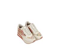 Anekke Bloom Sneaker Donna con Zeppa, Rosa e Beige, Motivo Floreale, Suola Rigata n37
