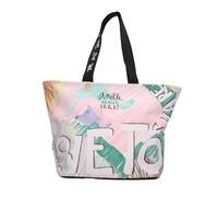 Anekke - Borsa da spiaggia - Borsa spaziosa con 2 manici a spalla e chiusura lampo - Fodera interna e tasche - Accessori e accessori donna - Misure 49 x 35 x 15 cm, multicolore, 49x35x15 cm