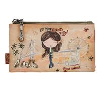 Anekke borsa Peace & Love flexible RFID Wallet Camel