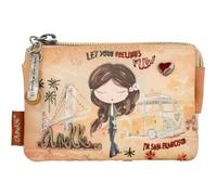 Anekke Monedero 3 compartimentos Peace & Love Camel