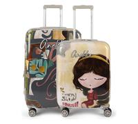 Anekke Muse 4 ruote Set di valigie 2 pezzi con piega di espansione multicolore